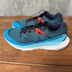 Salomon Ultra Glide 2 Shoes Mens Size 9.5 Blue Hiking Trail Running Sneakers